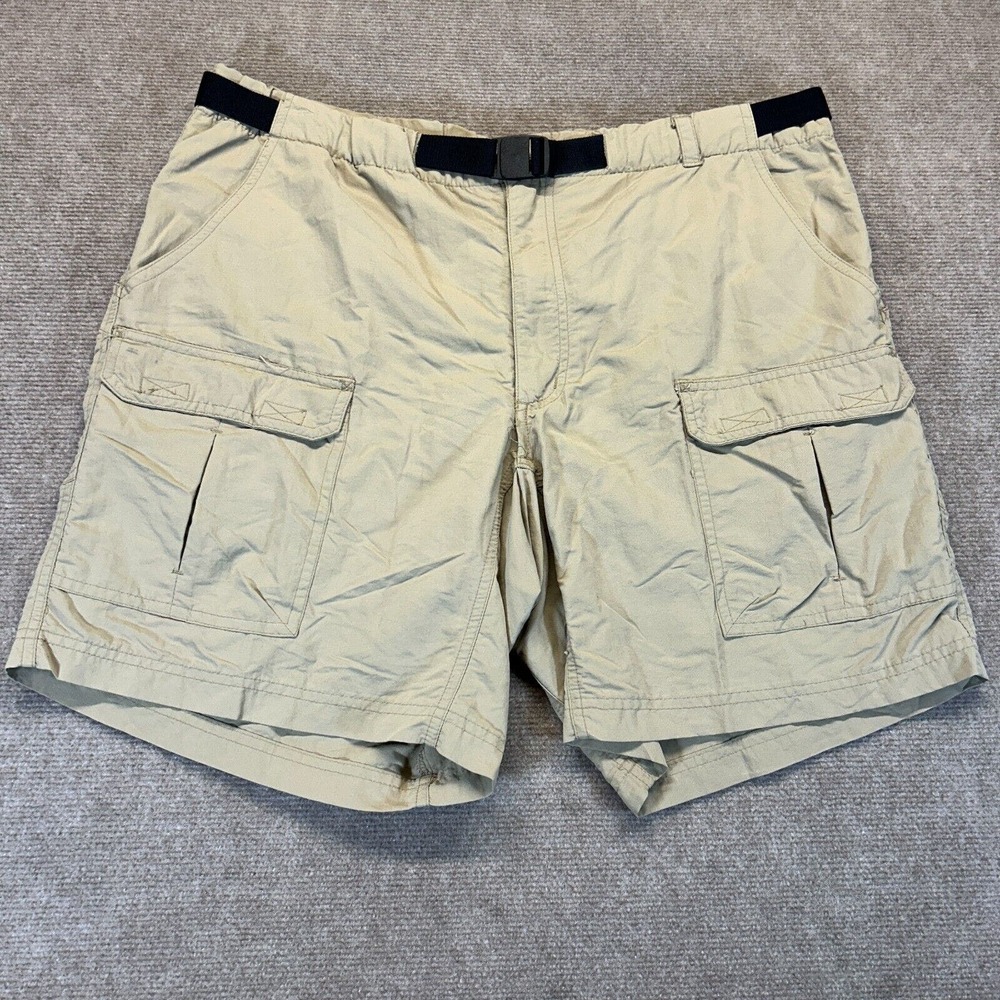 Royal Robbins Men's Cargo Shorts Beige with Black Waistband
